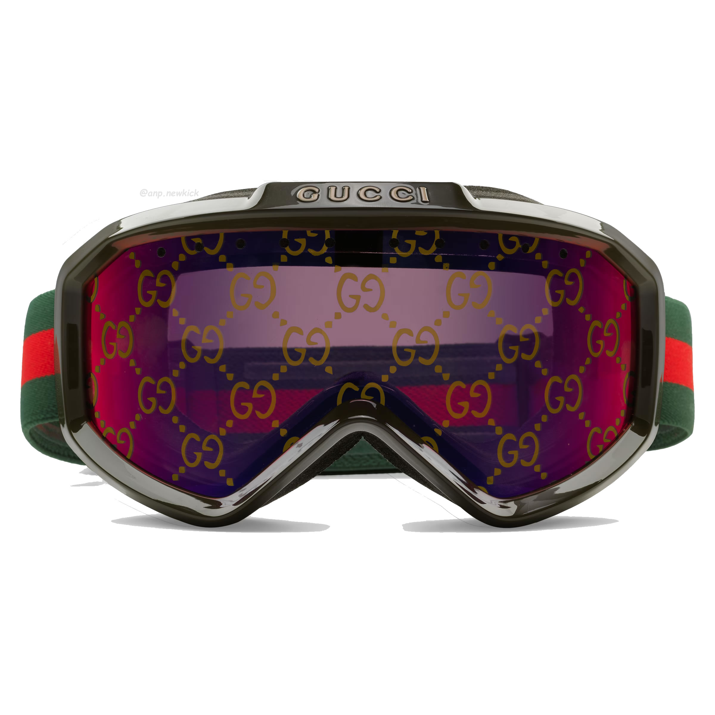 Gucci Ski Goggle Black Pink Olive Green White (11) - newkick.app